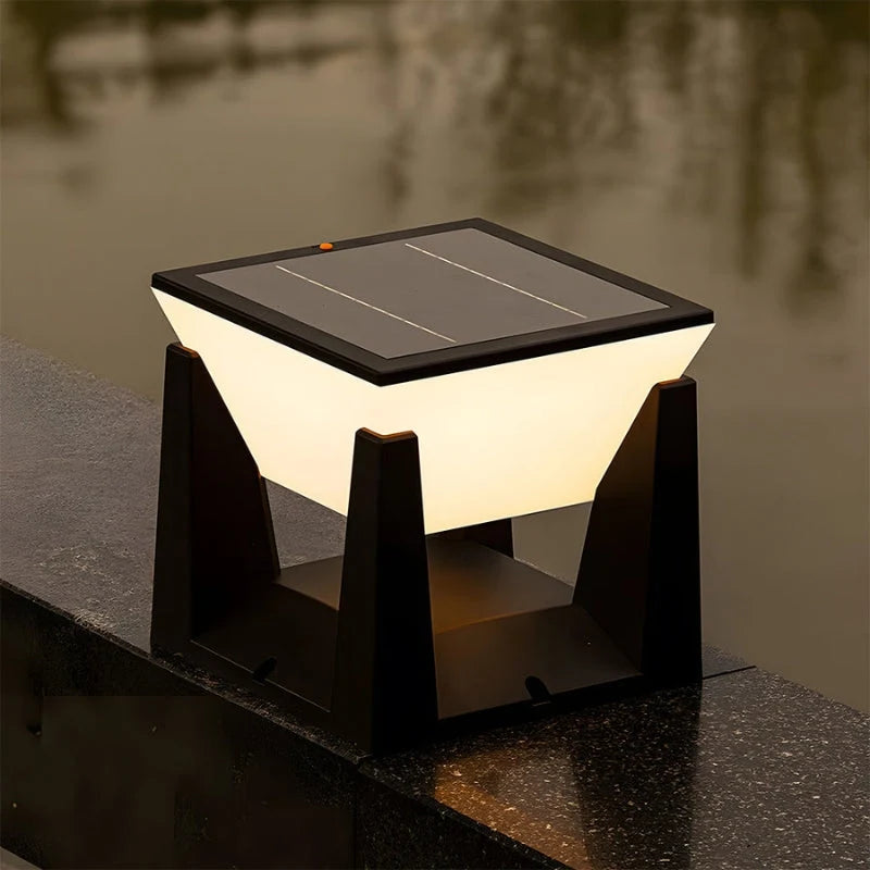 Outdoor Solar Lamp | Solar-Powered LED & Weather-Resistant | Cube Design