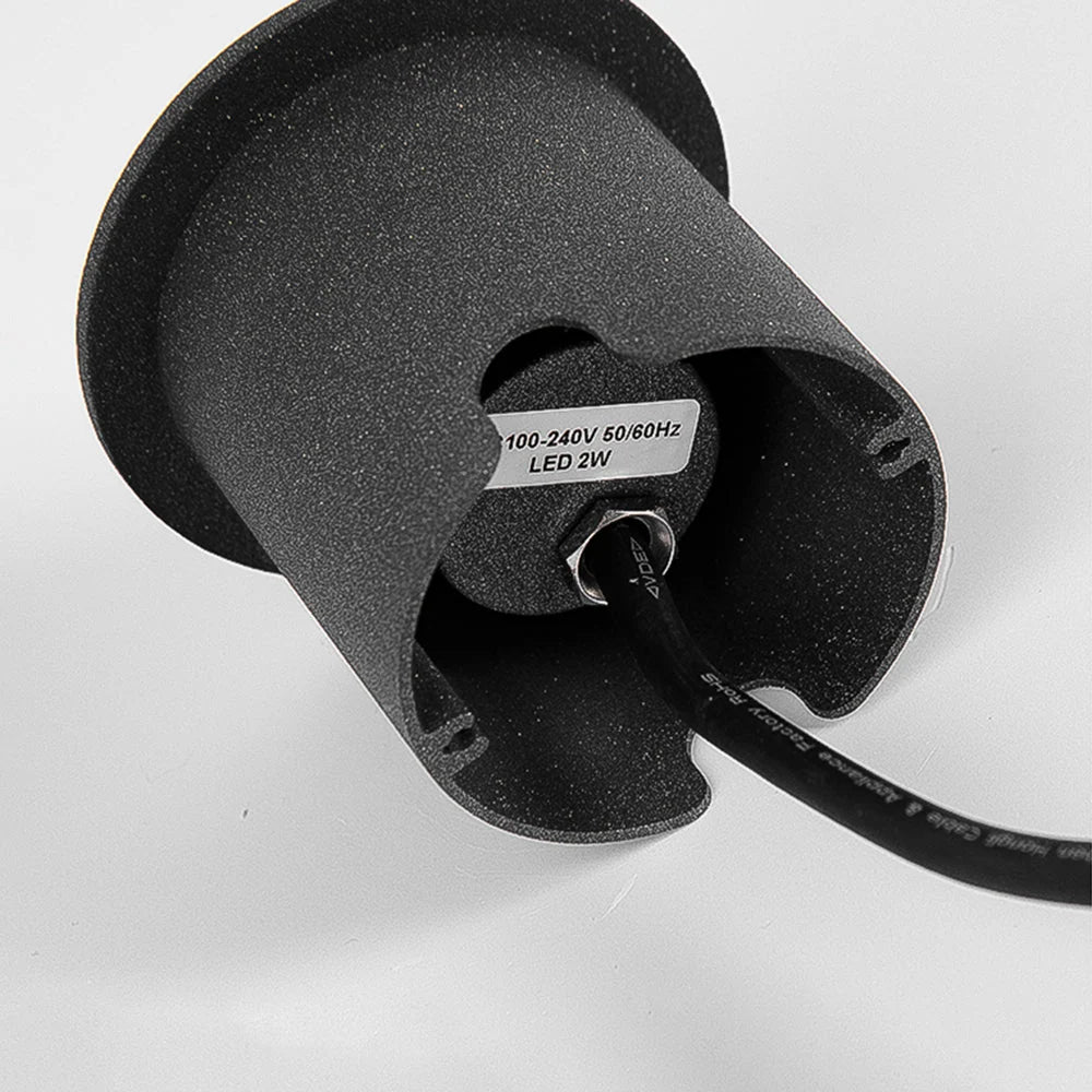 Outdoor Step & Deck Light | Black Metal & Glass | IP65