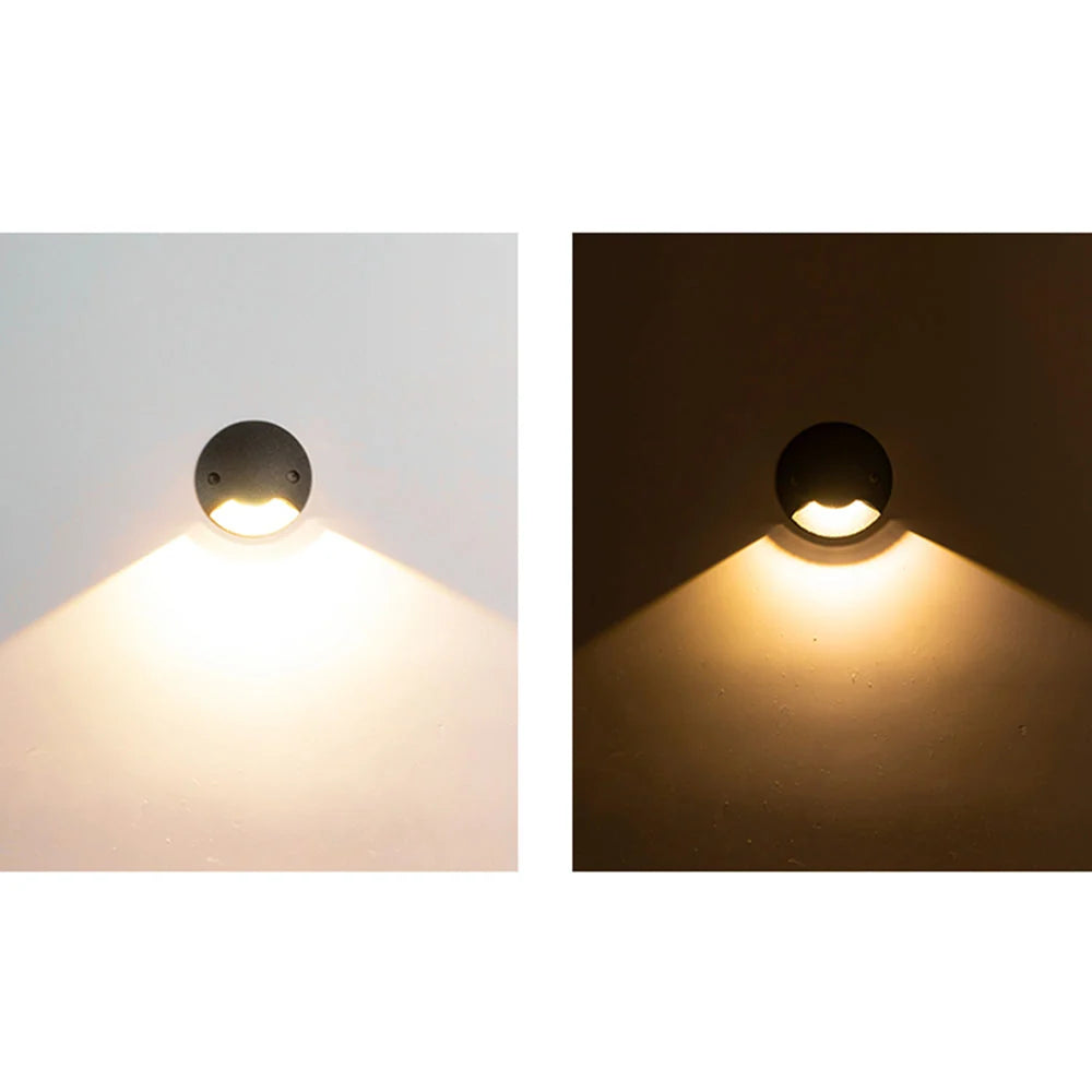 Outdoor Step & Deck Light | Black Metal & Glass | IP65