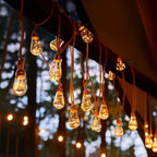 Outdoor String Lights | Solar-Powered Filament LED & Hemp Rope