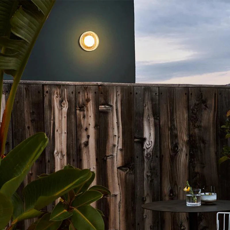 Outdoor Wall Lamp | Bubble Glass & Metal | IP65 Weather-Resistant