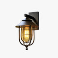 Outdoor Wall Lamp | Lantern-Shaped Metal & Glass IP65 Weatherproof
