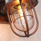 Outdoor Wall Lamp | Lantern-Shaped Metal & Glass IP65 Weatherproof