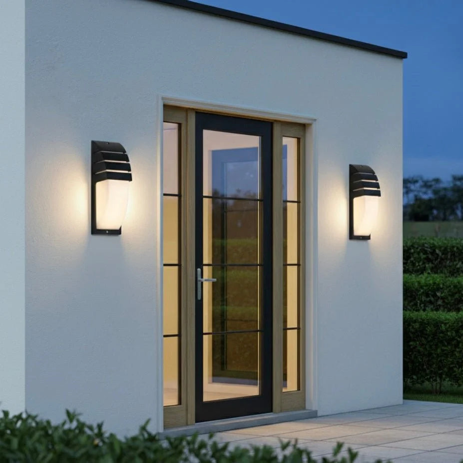 Outdoor Wall Light | Motion-Activated Matte Black LED & Weather-Resistant