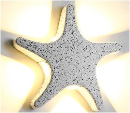 Outdoor Wall Light | Starfish Design Built-In LED & Aluminum