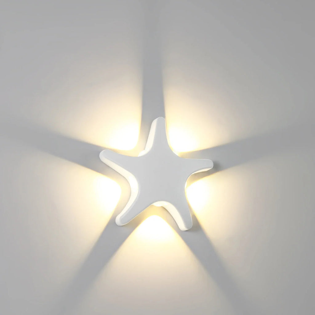 Outdoor Wall Light | Starfish Design Built-In LED & Aluminum