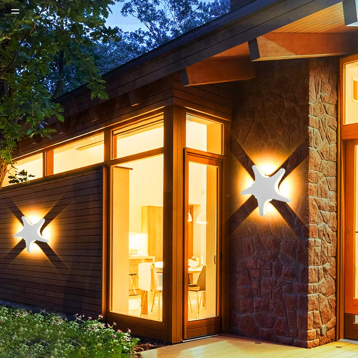 Outdoor Wall Light | Starfish Design Built-In LED & Aluminum