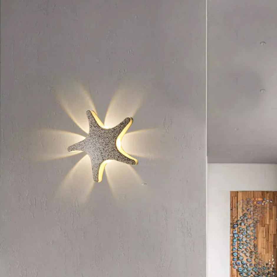 Outdoor Wall Light | Starfish Design Built-In LED & Aluminum