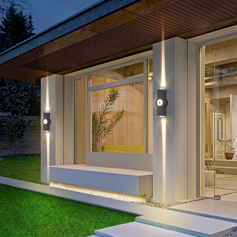 Outdoor Wall Light | Waterproof Minimalist Cross | Warm White LED Included