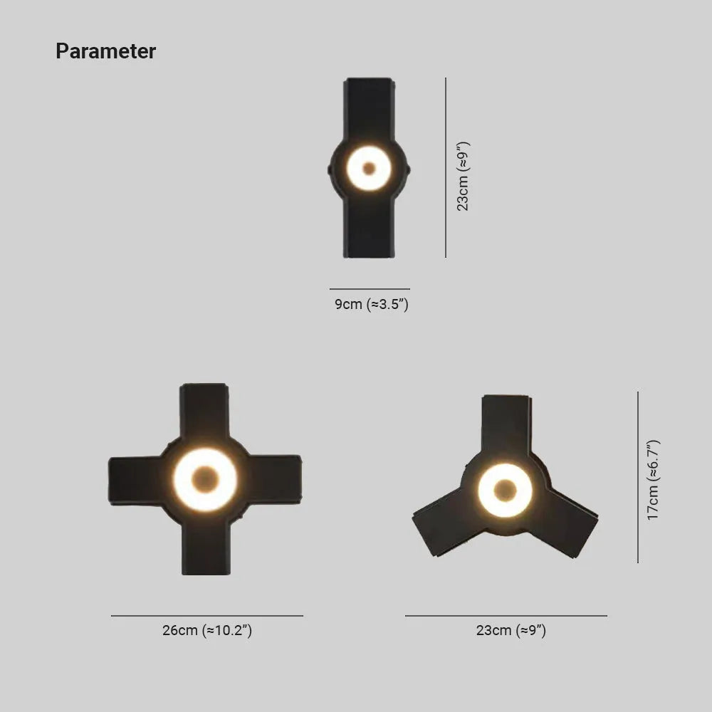 Outdoor Wall Light | Waterproof Minimalist Cross | Warm White LED Included