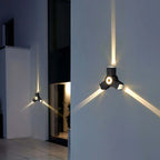 Outdoor Wall Light | Waterproof Minimalist Cross | Warm White LED Included