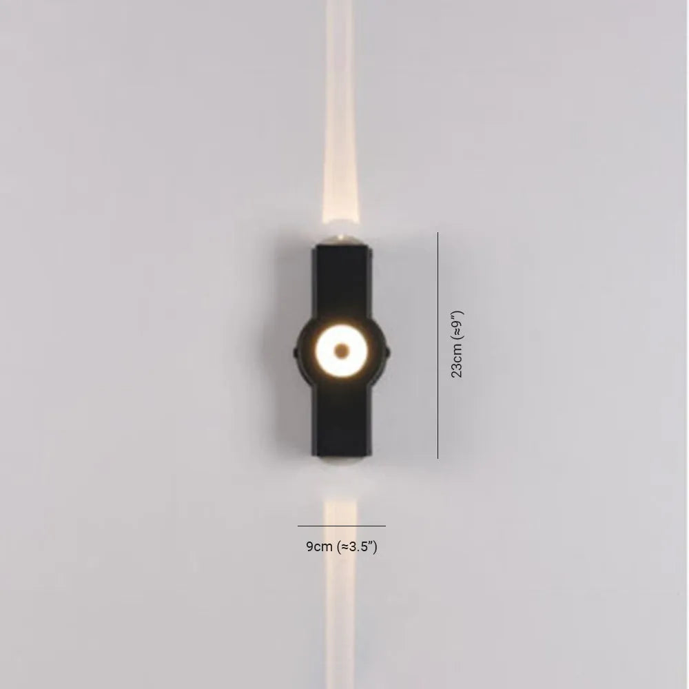 Outdoor Wall Light | Waterproof Minimalist Cross | Warm White LED Included