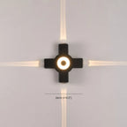 Outdoor Wall Light | Waterproof Minimalist Cross | Warm White LED Included