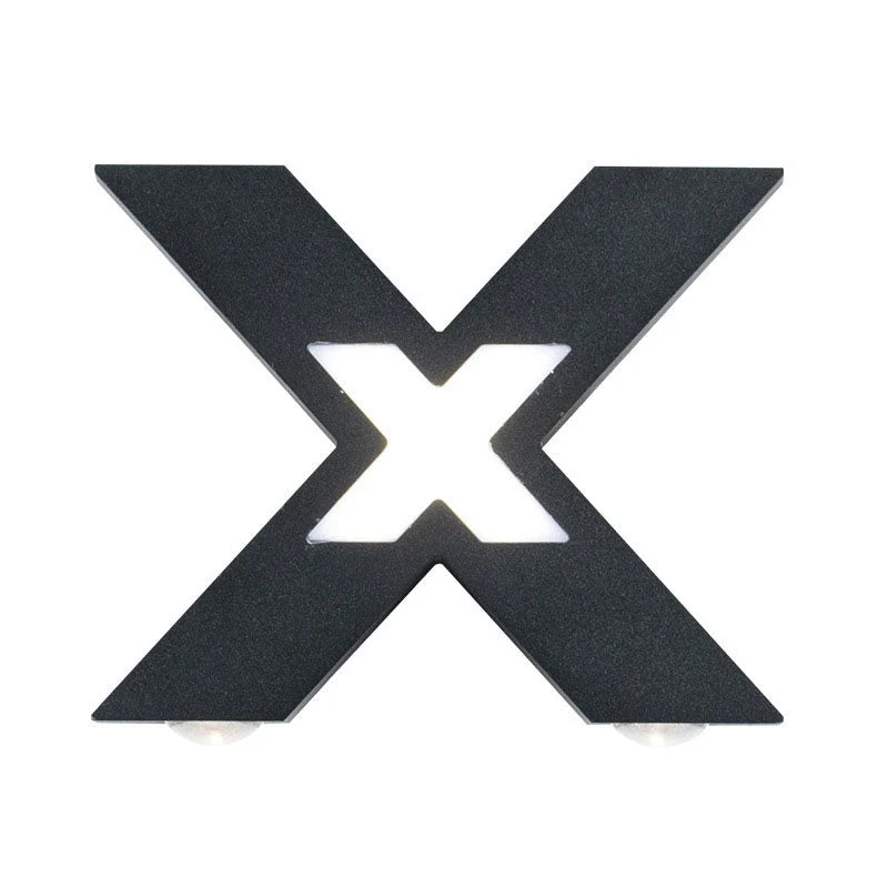 Outdoor Wall Light | X-Shaped LED & Waterproof | 4 Lights