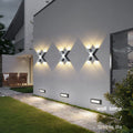 Outdoor Wall Light | X-Shaped LED & Waterproof | 4 Lights