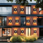 Outdoor Wall Light | X-Shaped LED & Waterproof | 4 Lights
