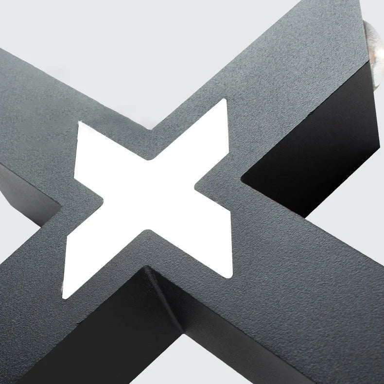 Outdoor Wall Light | X-Shaped LED & Waterproof | 4 Lights