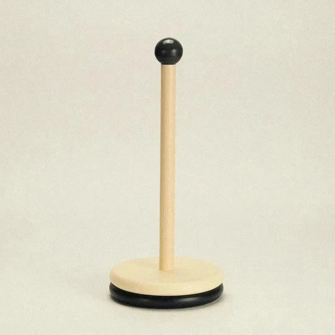 Paper Towel Holder | Solid Wood & Non-Slip Wide Base