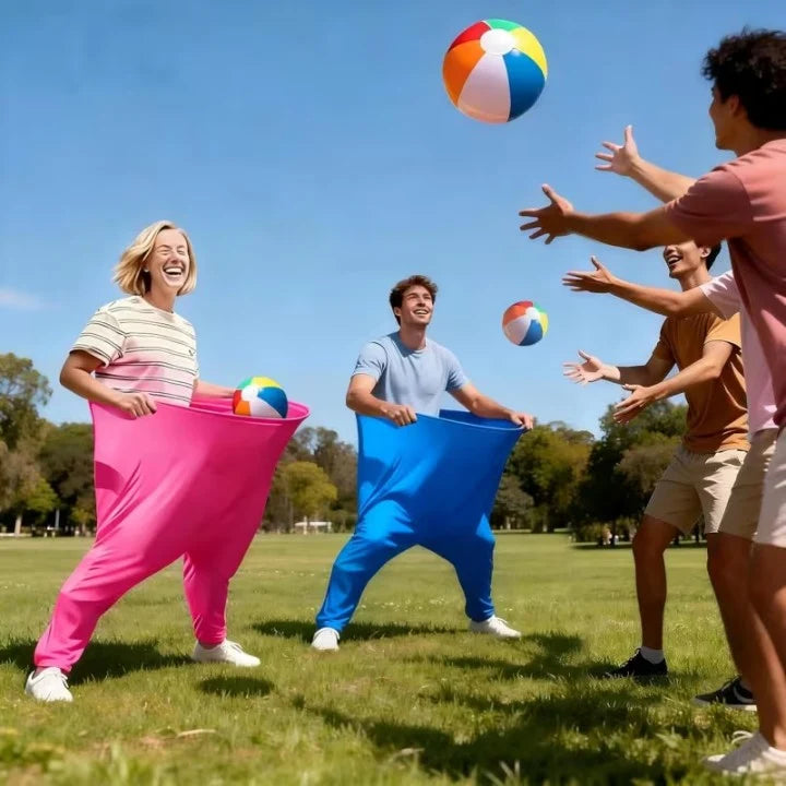 Party Game | Extra-Large Inflatable Pants & Balls | Includes Pump