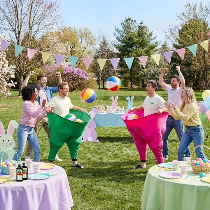 Party Game | Extra-Large Inflatable Pants & Balls | Includes Pump
