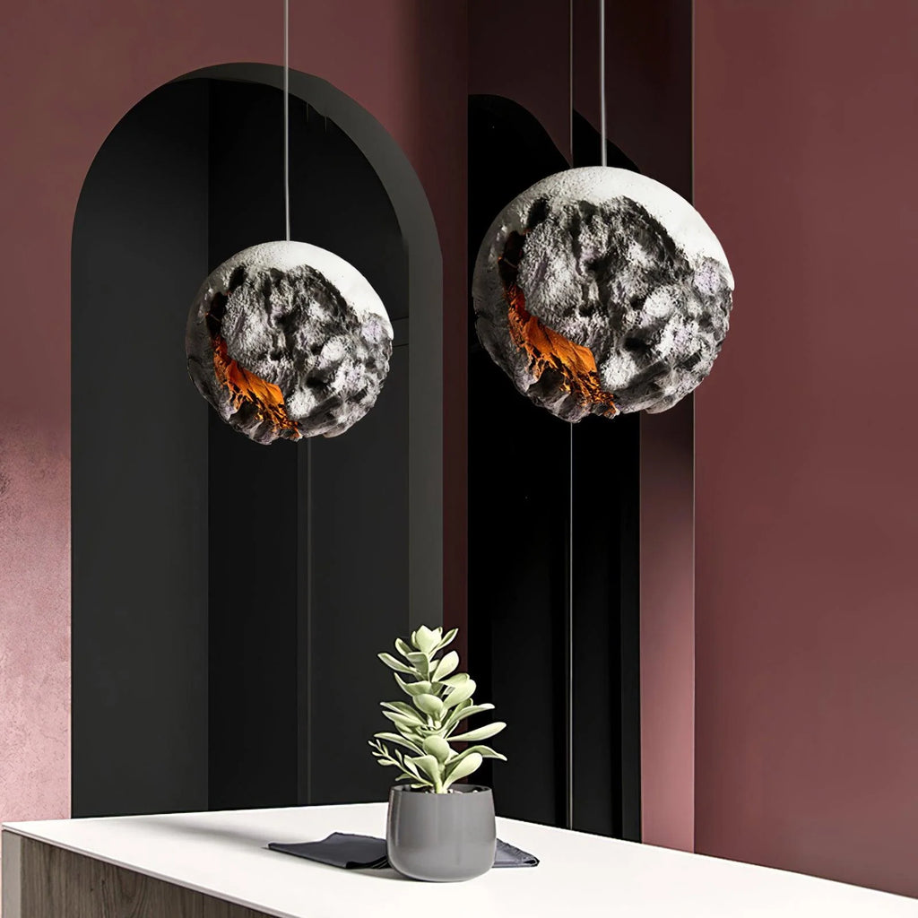 Pendant Ceiling Lamp | Irregular Planet Shape & LED Compatible | 30/40/60 cm