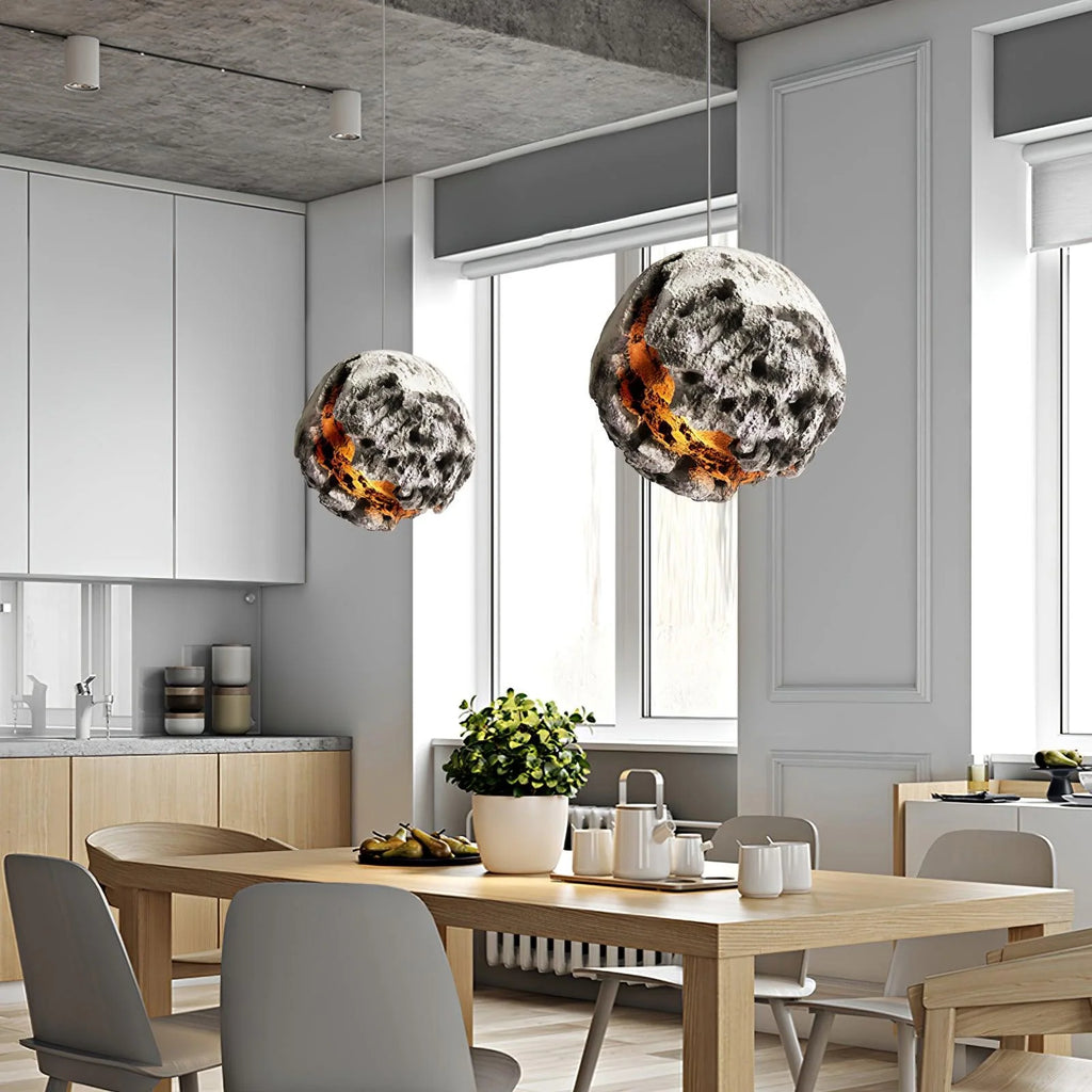 Pendant Ceiling Lamp | Irregular Planet Shape & LED Compatible | 30/40/60 cm