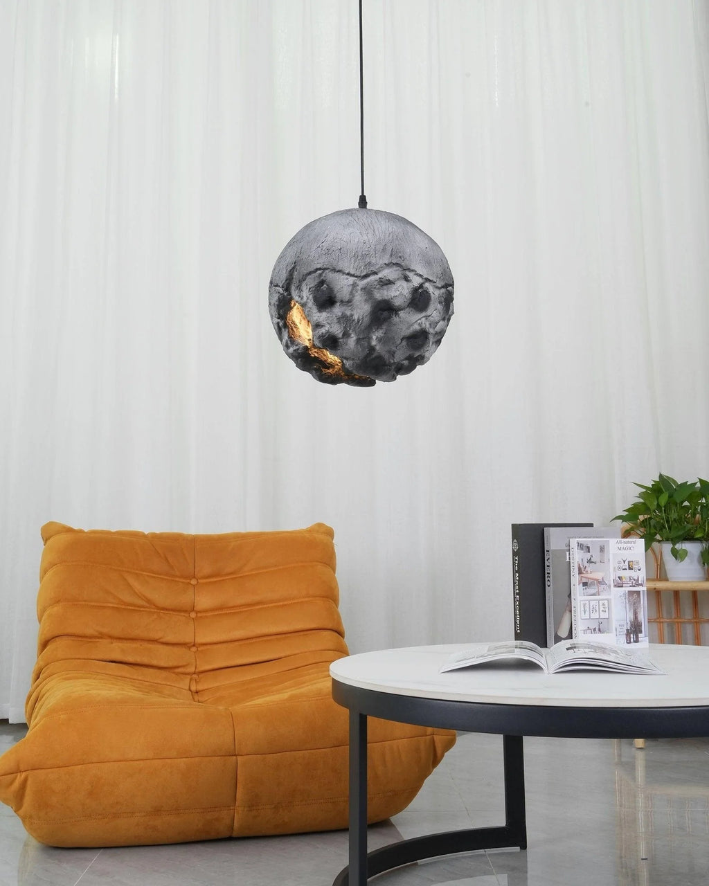 Pendant Ceiling Lamp | Irregular Planet Shape & LED Compatible | 30/40/60 cm