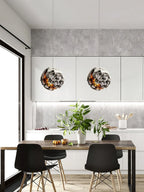 Pendant Ceiling Lamp | Irregular Planet Shape & LED Compatible | 30/40/60 cm