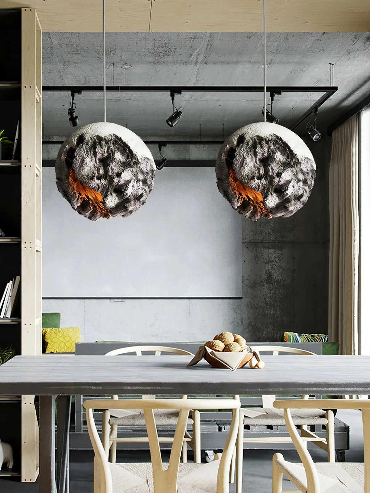 Pendant Ceiling Lamp | Irregular Planet Shape & LED Compatible | 30/40/60 cm