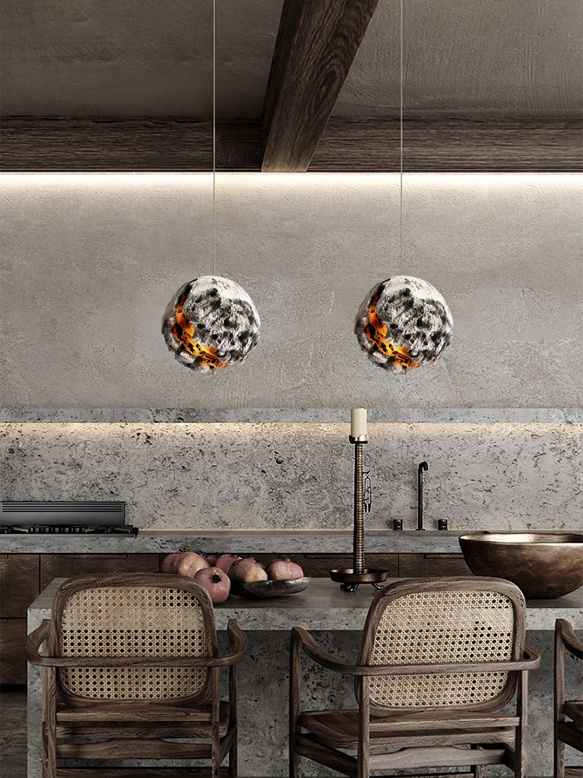 Pendant Ceiling Lamp | Irregular Planet Shape & LED Compatible | 30/40/60 cm