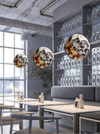 Pendant Ceiling Lamp | Irregular Planet Shape & LED Compatible | 30/40/60 cm
