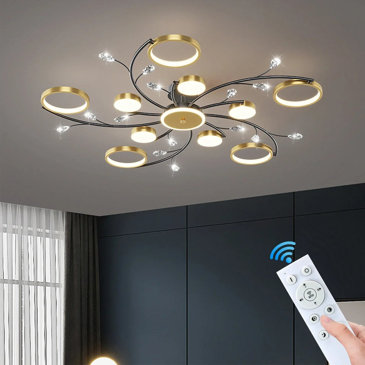 Pendant Chandelier | Soft-Dimming LED | 8 Or 10 Lights