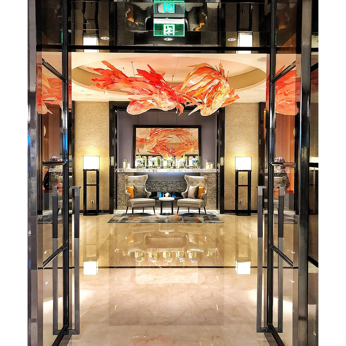 Pendant Chandelier | Wooden Shade & Metal Frame | Integrated LED