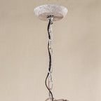 Pendant Lamp | 4-Head Rustic Wood & Metal | 100 cm Chain