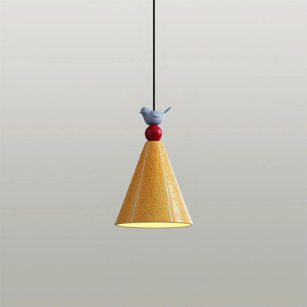 Pendant Lamp | Bird-Shaped Ceramic Shade & Metal Canopy | E12/E14 Socket