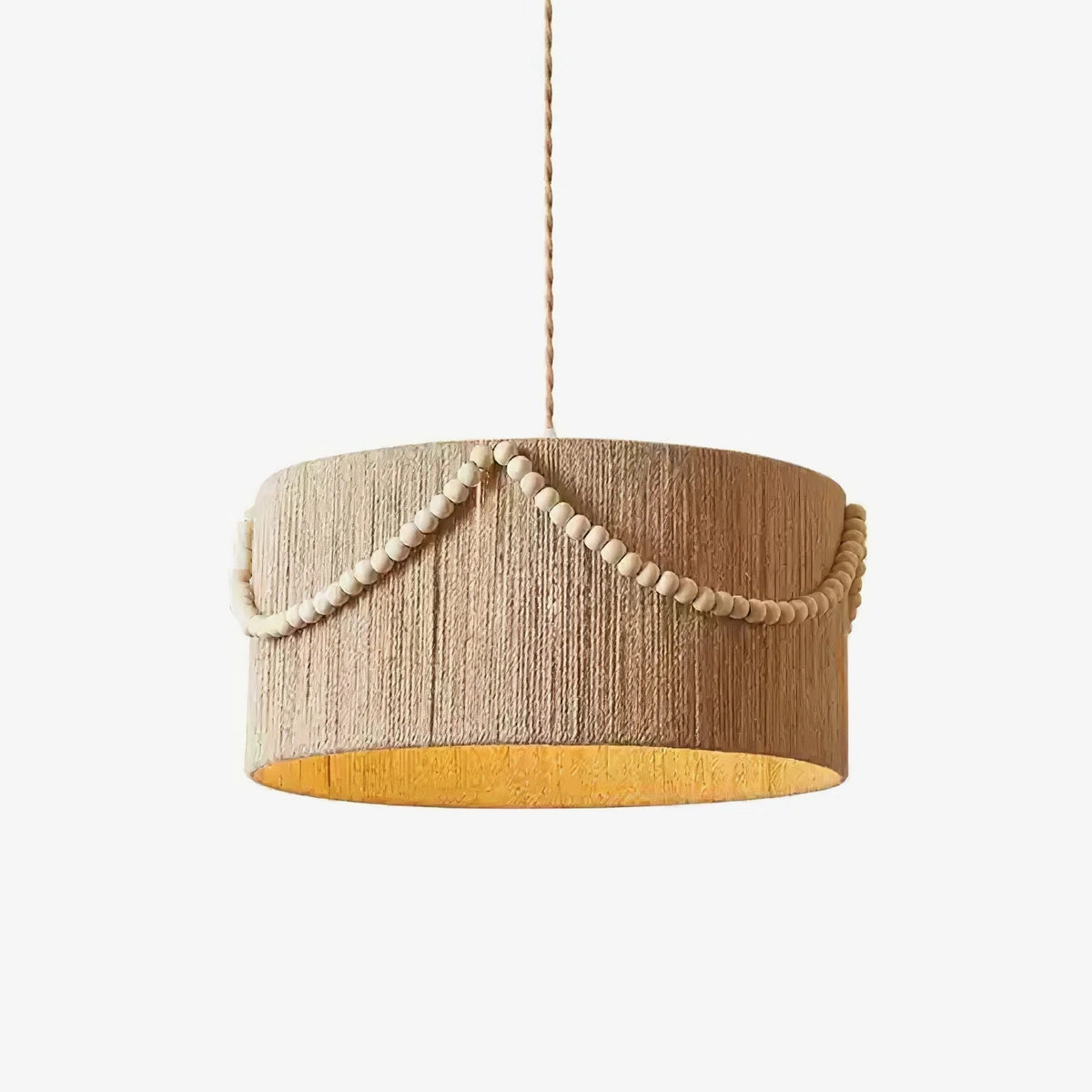 Pendant Lamp | Boho Beaded & Natural Jute | Ø40/50/60 cm