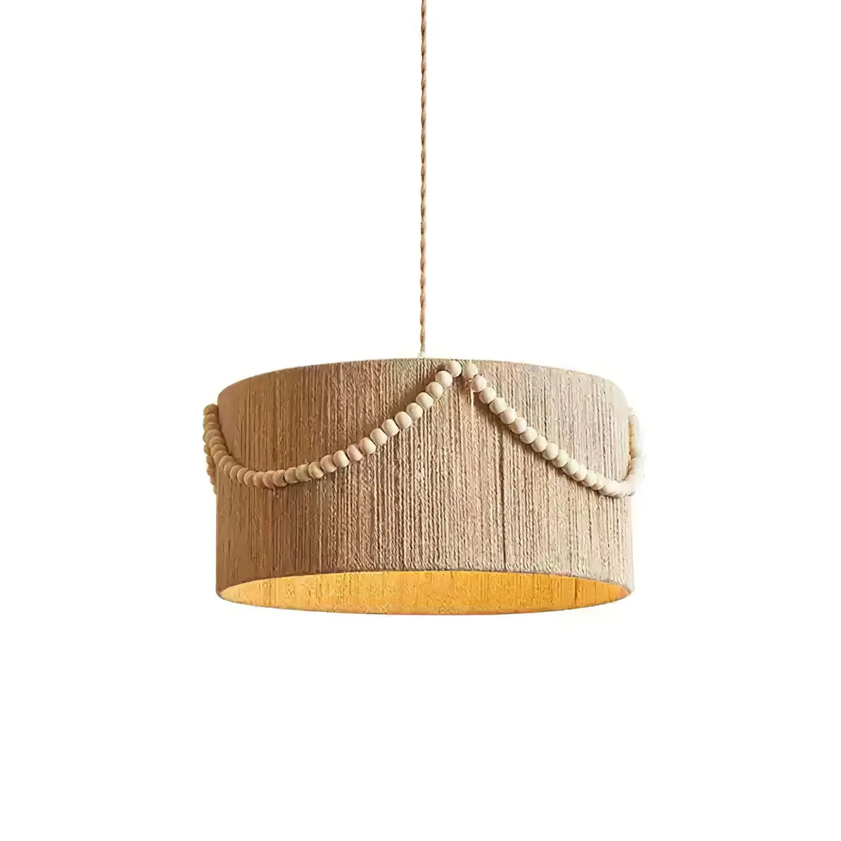 Pendant Lamp | Boho Beaded & Natural Jute | Ø40/50/60 cm