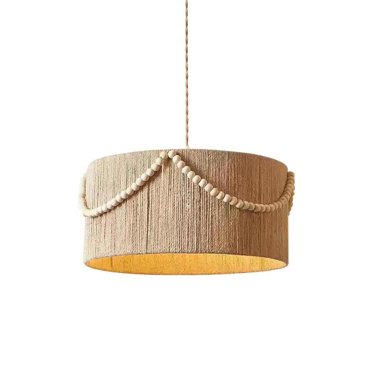 Pendant Lamp | Boho Beaded & Natural Jute | Ø40/50/60 cm