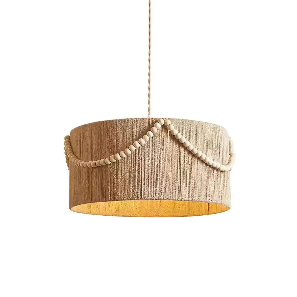 Pendant Lamp | Boho Beaded & Natural Jute | Ø40/50/60 cm