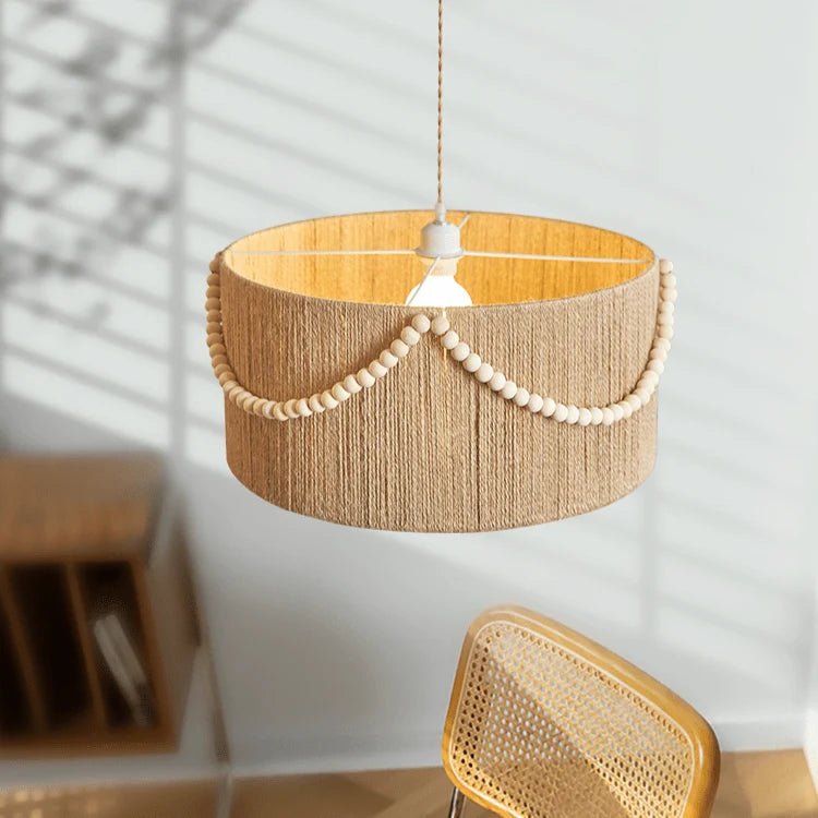 Pendant Lamp | Boho Beaded & Natural Jute | Ø40/50/60 cm