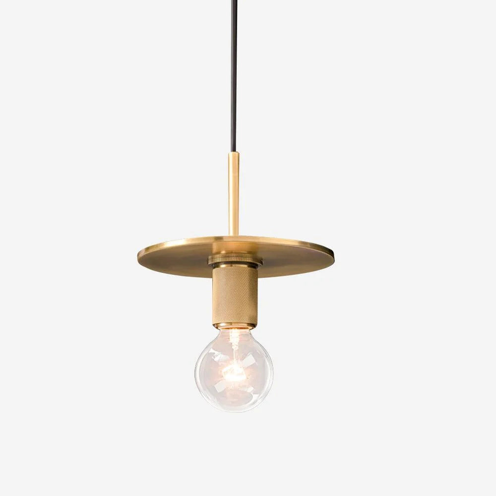 Pendant Lamp | Brass & Glass | Hardwired & Dimmer Compatible