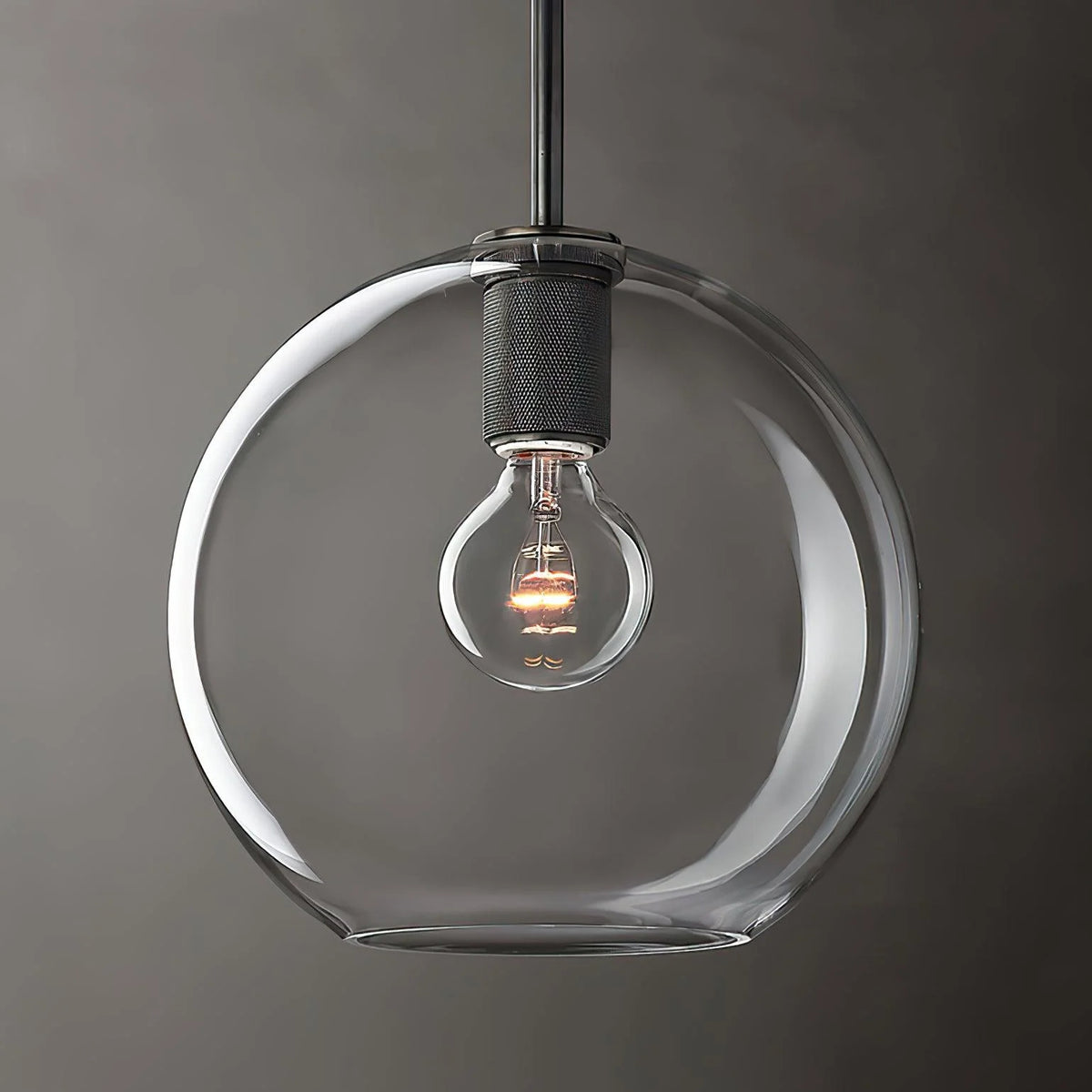 Pendant Lamp | Brass & Glass | Hardwired & Dimmer Compatible