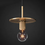 Pendant Lamp | Brass & Glass | Hardwired & Dimmer Compatible