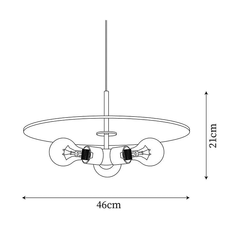 Pendant Lamp | Brass & Glass | Hardwired & Dimmer Compatible