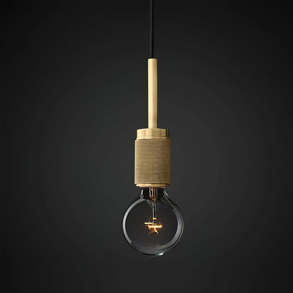 Pendant Lamp | Brass & Glass | Hardwired & Dimmer Compatible
