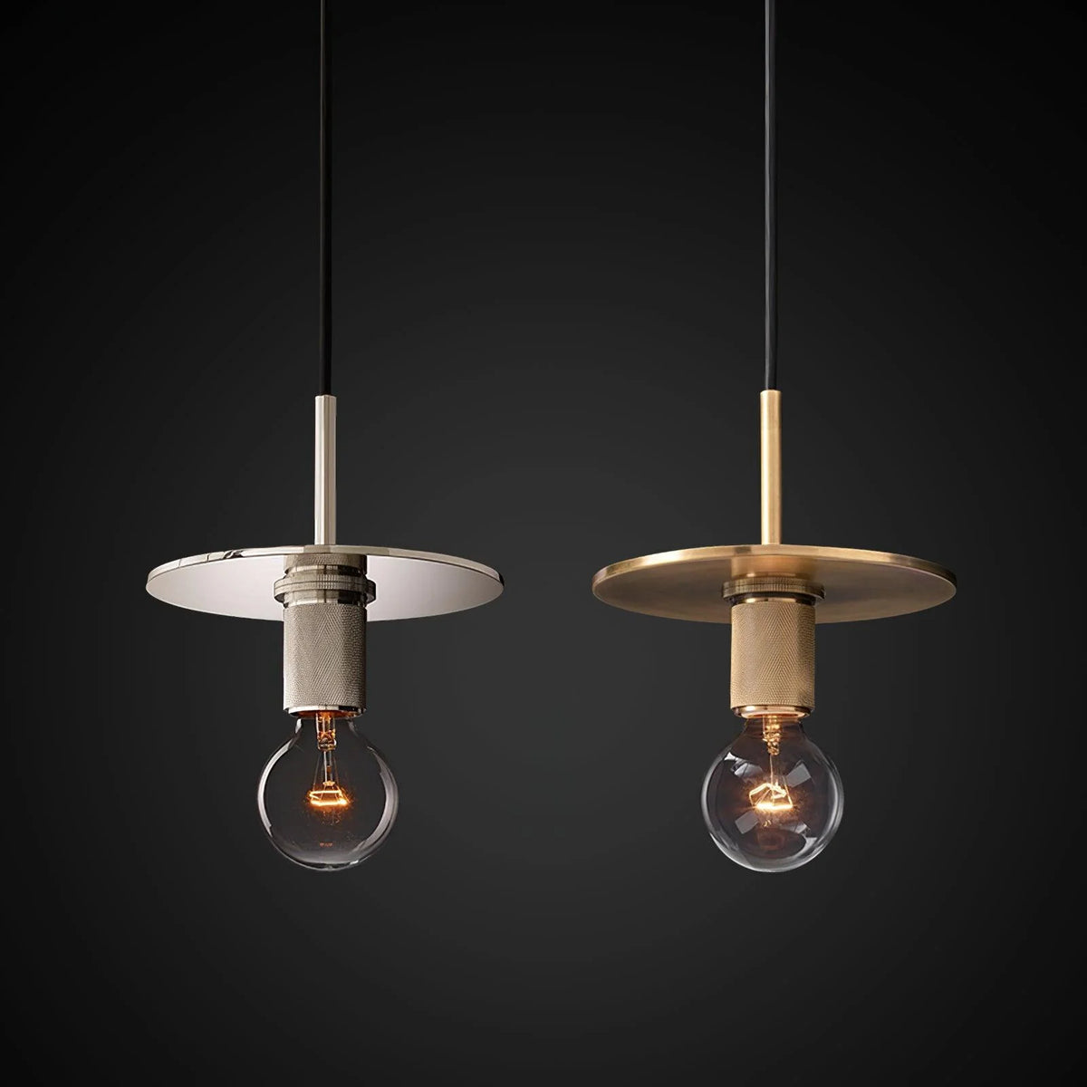 Pendant Lamp | Brass & Glass | Hardwired & Dimmer Compatible
