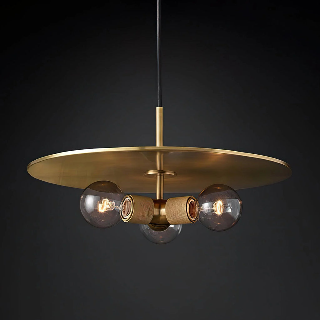 Pendant Lamp | Brass & Glass | Hardwired & Dimmer Compatible