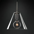 Pendant Lamp | Brass & Glass | Hardwired & Dimmer Compatible