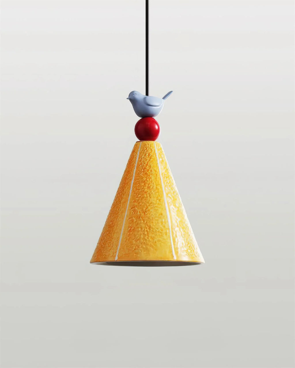 Pendant Lamp | Ceramic Shade & Dimmer-Compatible | Dia 17 cm x H 30 cm