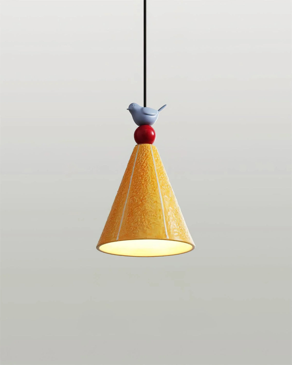 Pendant Lamp | Ceramic Shade & Dimmer-Compatible | Dia 17 cm x H 30 cm